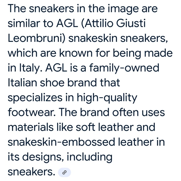 EUC AGL Attilio Giusti Leombruni Snakeskin Leather Sneakers 38.5 of Size 8.5 - Picture 10 of 10